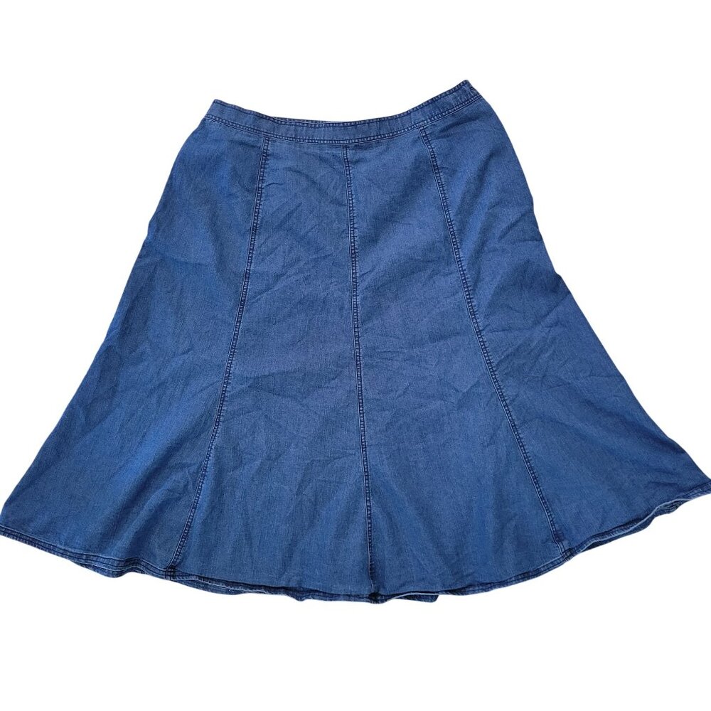 Southern Lady Denim A Line Skirt‎ 20W Yellowstone Western Vintage